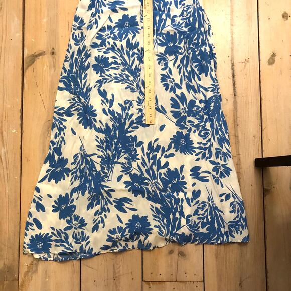 A New Day NWOT Women's Short Sleeve Maxi Sundress Blue White Floral 2 - Picture 14 of 14